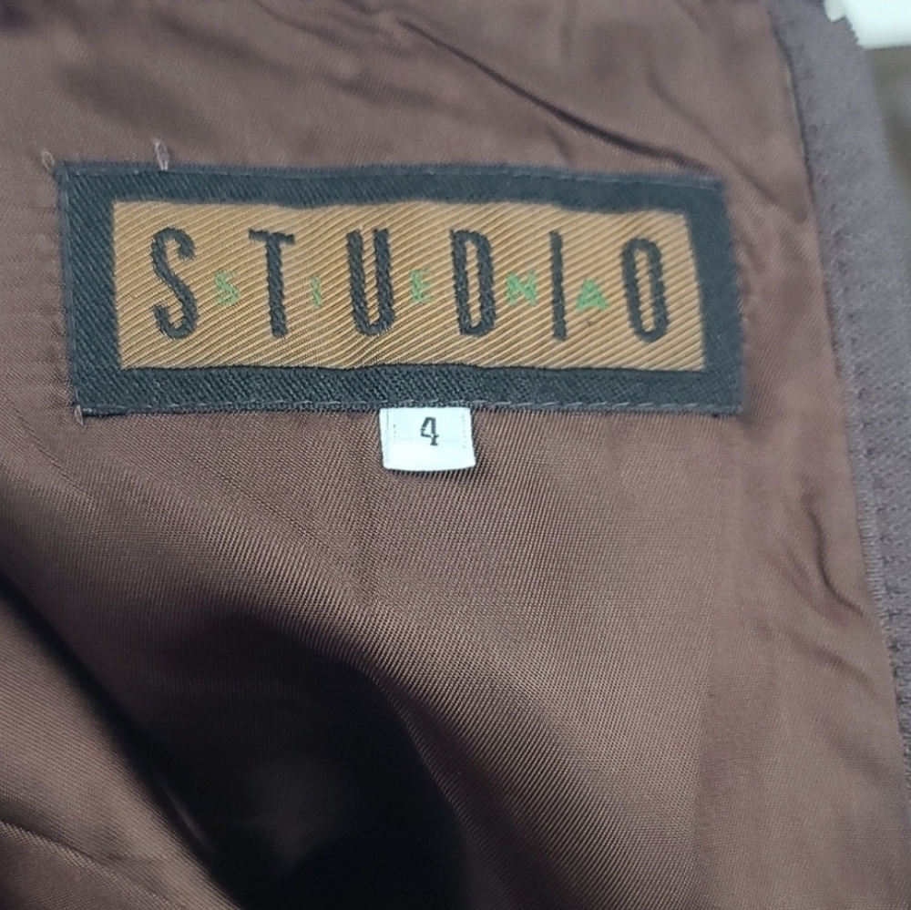 Siena Studio Brown Leather Skirt | Women's Size 4 - Picture 5 of 9
